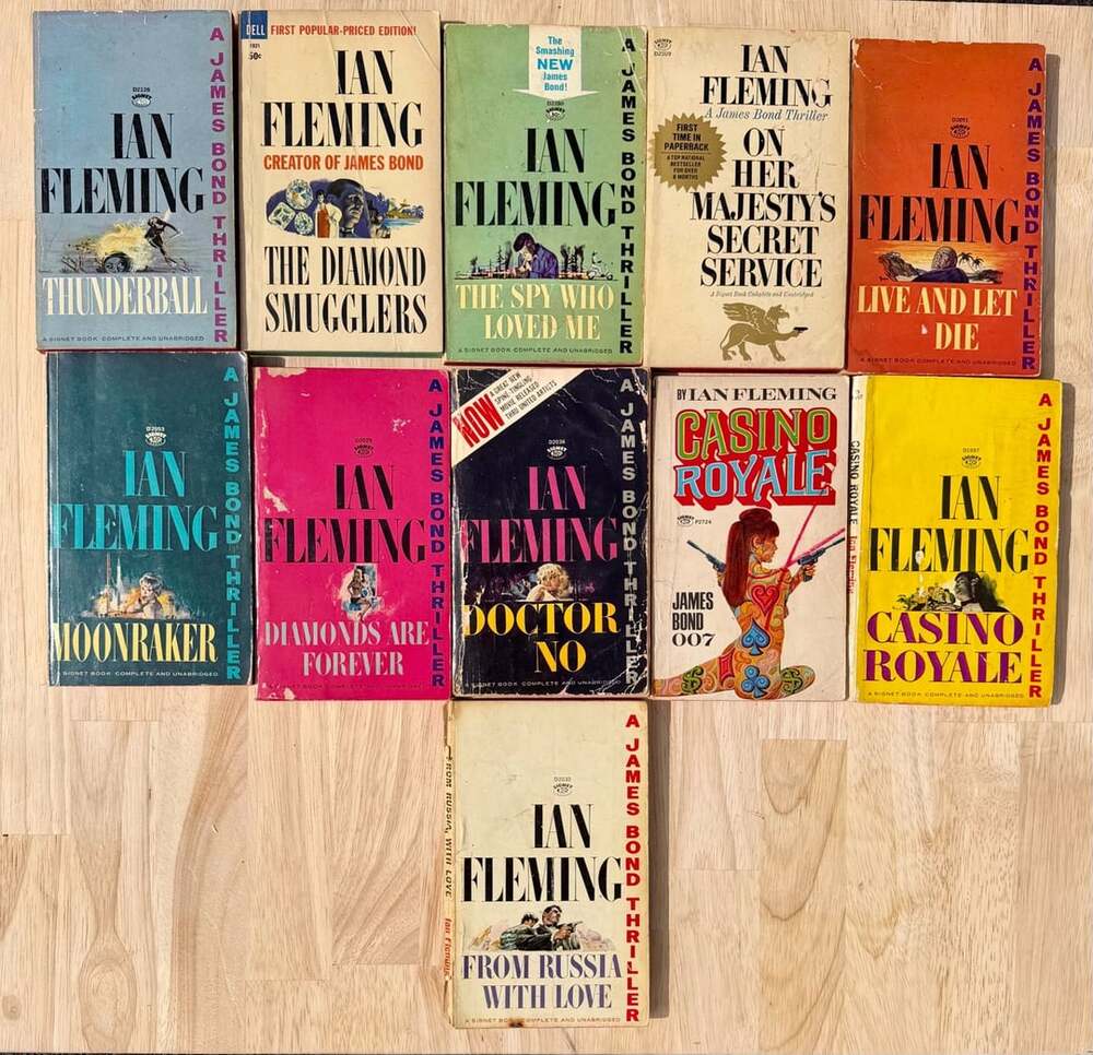 Paperback Lot 36 Ian Fleming James Bond John MacDonald Mystery Book Thriller 007
